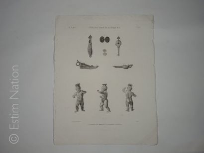 DESCRIPTION DE L'EGYPTE-BONAPARTE Collection d'antiques,55 x 70 cm,deuxième édition...