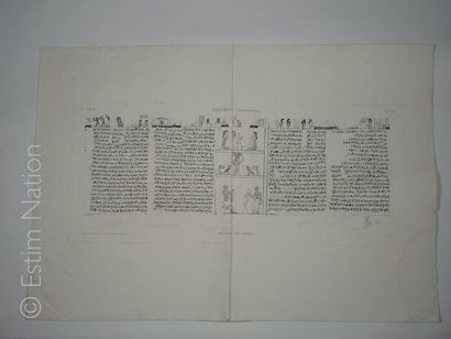 DESCRIPTION DE L'EGYPTE-BONAPARTE Thèbes-hypogées,70 x 100 cm,deuxième édition chez...