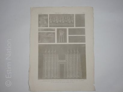 DESCRIPTION DE L'EGYPTE-BONAPARTE Thèbes-Karnak,54 x 70 cm,deuxième édition chez...
