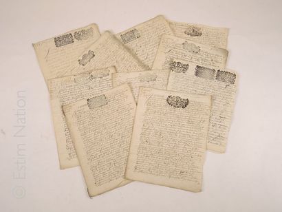 ACTES NOTARIES ''Boulonnais manuscrits'',lot de 10 actes notariés manuscrits,années...