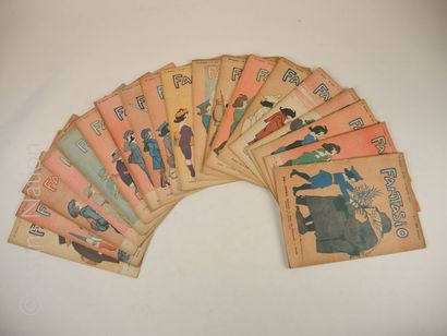 CARICATURE ''Fantasio'',lot de 20 revues,année 1917,bon état,