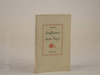 LITTERATURE VERCORS ''Souffrance de mon pays'',Vercors,Paris,Emile-paul,1945,in-12...