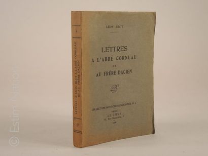 LITTERATURE LEON BLOY ''Lettres à l'abbé Cornuau et au frère Dacien'',Paris,Le divan,1926,in-8...