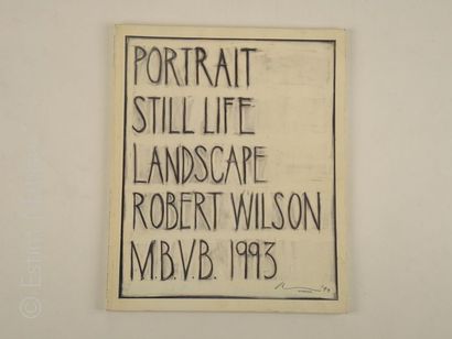 Art ''Rbert Wilson'',portrait Still Life,catalogue de l'exposition de Rotterdam,16/5-11/07...