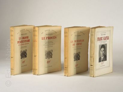 KAFKA Ensemble de quatre volumes en réédition,sur papier d'édition,chez Gallimard,''Le...