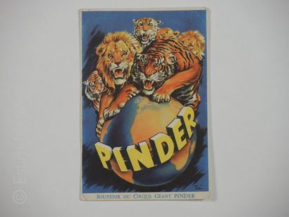 ART DU CIRQUE [CIRQUE]''Souvenir du cirque géant Pinder''.Document en couleur format...