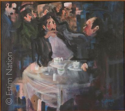 DUNNE Georges (XX-XXIe) "Scène de café" 


Peinture sur toile signée en bas à droite....