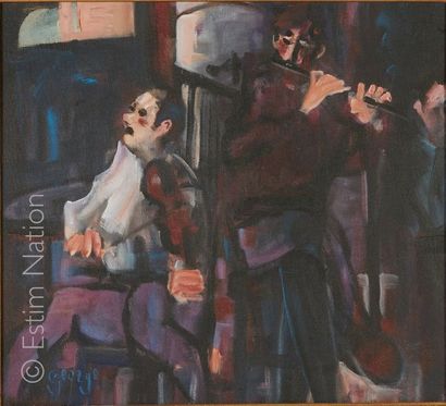 DUNNE Georges (XX-XXIe) "Musiciens dans un pub" 


Peinture sur toile signée en bas...