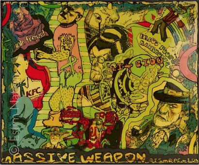 GAB (Gabriel Zrihen né en 1960) "Massive Weapon"


 Huile sur toile, non signée 


100...