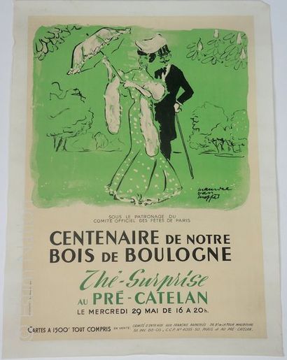 AFFICHE - PUBLICITE "Centenaire de notre Bois de Boulogne" 


Affiche sur papier...