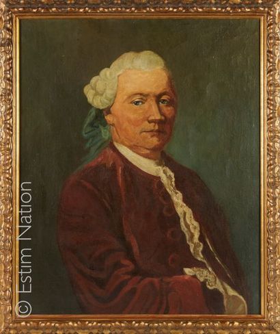 ECOLE XIXe dans le goût du XVIIIe siècle « Portrait de gentilhomme »


Huile sur...