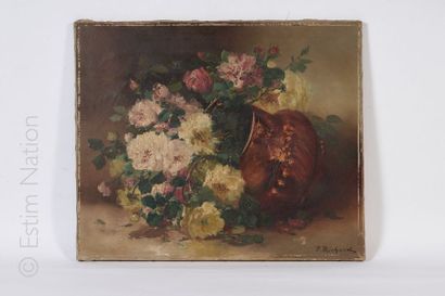 P. RICHARD (Début XXème siècle) "Nature morte aux fleurs". 


Huile sur toile signée...