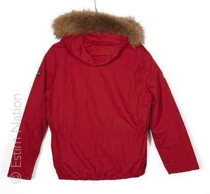 NAPAPIJRI ENSEMBLE de SKI : PARKA ouatinée et PANTALON en polyamide rouge, capuche...