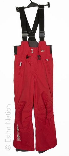 NAPAPIJRI ENSEMBLE de SKI : PARKA ouatinée et PANTALON en polyamide rouge, capuche...