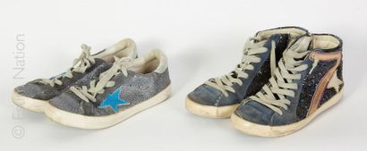 GOLDEN GOOSE DEUX PAIRES DE SNEAKERS pailletées (P 33)