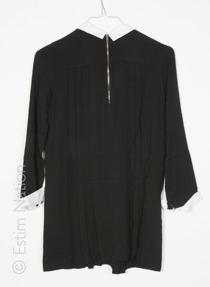 BONPOINT, ZARA GIRLS, ANONYME ROBE en laine et viscose noire, devant à plis plats,...