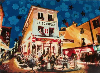 GAB (Gabriel Zrihen né en 1960) "Le Consulat"
Huile sur toile, signée en bas à gauche...