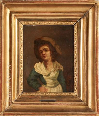 Ecole française du 19e siècle, suiveur de Louis-Léopold BOILLY (1761-1845) "Portrait...