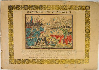 Waterloo [WATERLOO]Planche d'Epinal en couleurs,format 34 x 48 cm,imprimée par Pellerin,non...