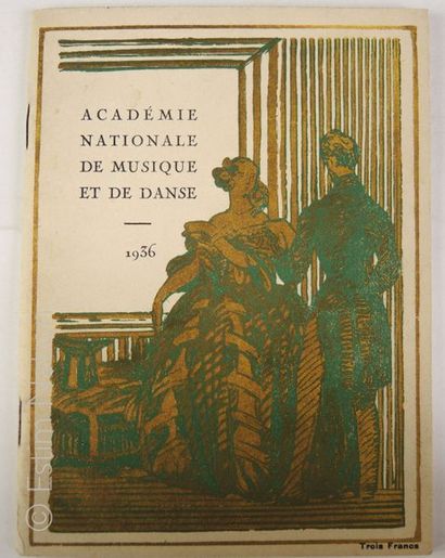 DANSE-Serge LIFAR Programme daté 8 avril 1936 de l'Académie nationale de danse,in-12,broché,environ...