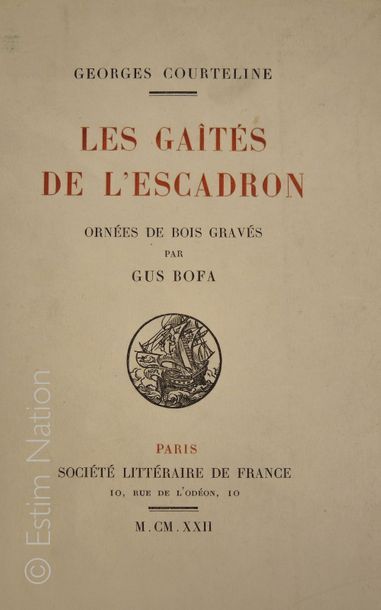 GEORGES COURTELINE Les gaîtés de l'escadron",Paris,Société littéraire de France,1922,in-8,broché,199...
