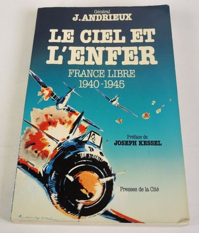 AVIATION Ensemble de 5 volumes:1.Andrieux,le ciel et l'enfer.2. Closterman,le grand...