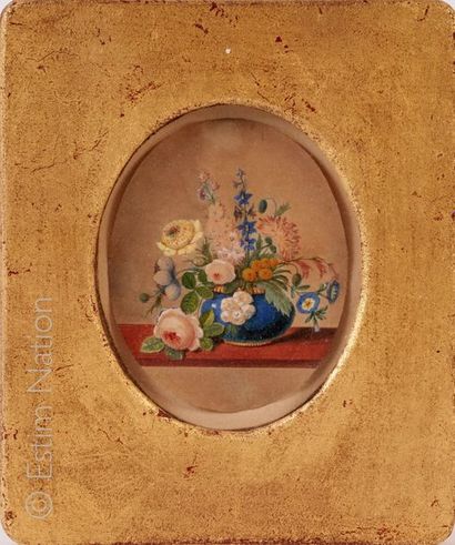 Attribué à Amélie COSSARD (1796-1852) Nature morte aux fleurs


Aquarelle et gouache...
