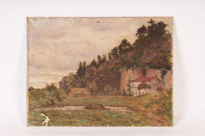 École française du début du XXe siècle "Vue du château de Oudon"







Huile sur...