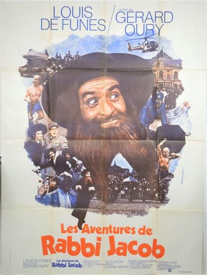 RABBI JACOB Affiche de cinéma. Dimensions: 160 x 120 cm 


(déchirure)