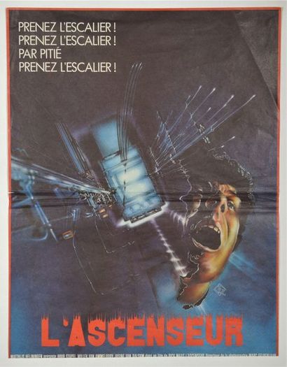 L'ASCENSEUR Affiche de cinéma. Dimensions: 50 x 38 cm
(recoupée dans le bas)