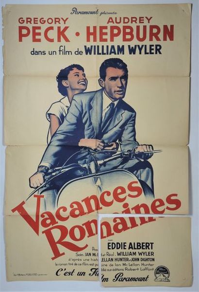 VACANCES ROMAINES Affiche de cinéma. Dimensions: 120 x 80 cm 


(un morceau coup,...