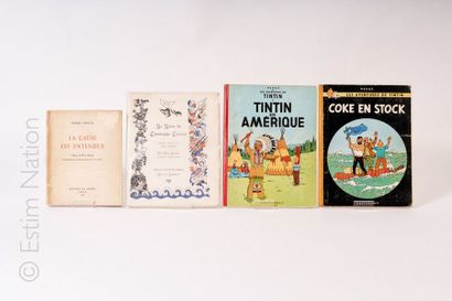 TINTIN HERGE, Les aventures de Tintin "Coke en stock", éditions Casterman. Usures...