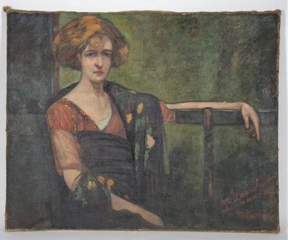 École du début du XXe siècle "Portrait présumé de Melle Laure Guillou"
Huile sur...