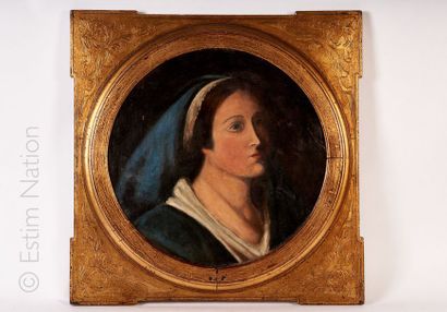 Ecole italienne dans le goût du XVIIe siècle "Portrait de femme au voile bleu"


Huile...