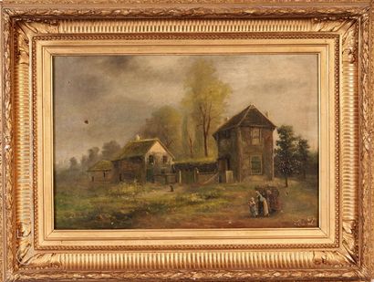 École Française du XIXe siècle "La ferme à louer"





Huile sur toile, signée en...