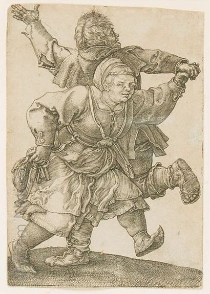 null Albrecht DURER (1471-1528)
"Couple de paysans dansant"
Burin
Dimensions 10,5...