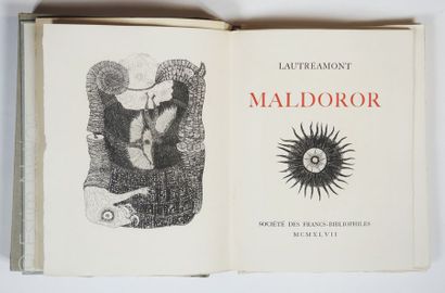 null LAUTREAMONT
"Maldoror"'. Société des Francs-Bibliophiles, 1947, in-4, en feuilles,...