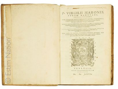 null VIRGILE
Pub. Virgilii Maronis poetae mantuani universum poema Venise 1566. in-folio;...