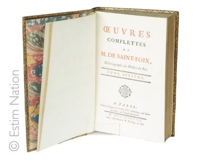 null LITTERATURE XVIIIe
"OEuvres complètes de M. de Saint-Foix" Paris,Duchesne,1778,six...