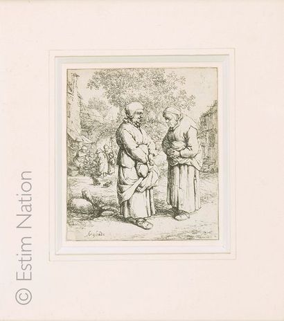 null Adrien VAN OSTADE (1610-1685)
"Les deux commères"
Eau-forte
Dimensions 10,1...