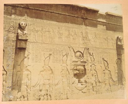 EGYPTE-PHOTOS ORIGINALES-STUDIO SEBAT A CONSTANTIN Suite de quatre photos de détails...
