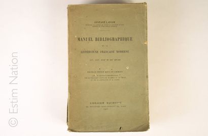 BIBLIOGRAPHIE "Manuel bibliographique de la littérature française, du XVIe au XIXe...