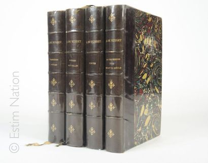 Alfred de MUSSET Ensemble de 4 ouvrages état moyen : 
« Premières poésies : 1829-1835...