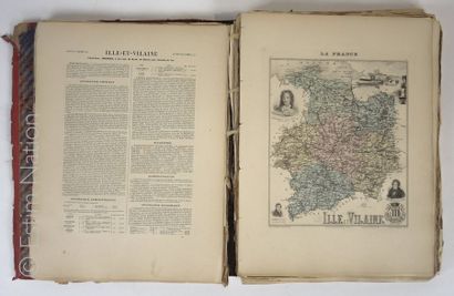 Atlas VUILLEMIN, THUILIER, LACOSTE Charles, 
"Nouvel Atlas illustré, la France et...