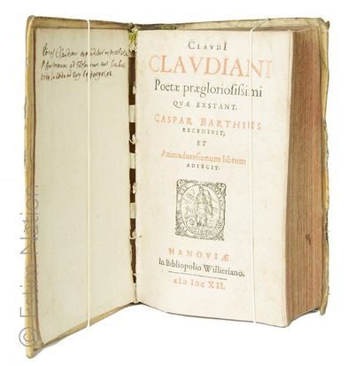 CLAUDIEN CLAUDIEN
"Claudi Claudiani poetæ prægloriosissimi quæ exstant. Caspar Barthius...