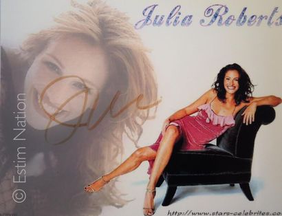 ROBERTS Julia Photographie couleurs avec autographe de Julia Roberts 
Dimensions...