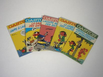 FRANQUIN - GASTON LAGAFFE Réunion de 10 albums "Gaston Lagaffe" numérotés de 5 à...