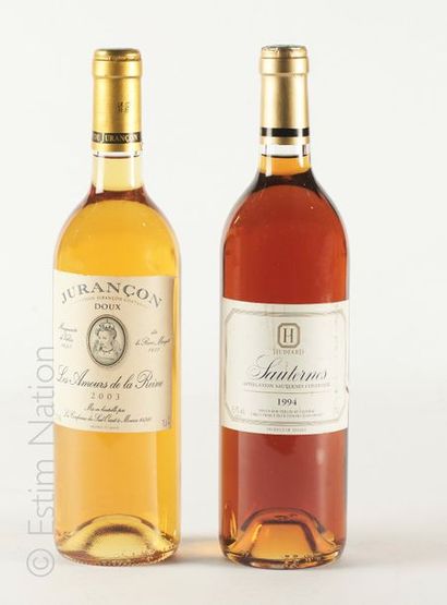 VINS 2 bouteilles : 1 HEDIARD 1994 Sauternes, 1 JURANCON DOUX 2003 Les Amours de...