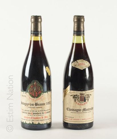 VINS 2 bouteilles : 1 CHASSAGNE-MONTRACHET 1982 Lajane Négociant, 1 SAVIGNY LES BEAUNE...