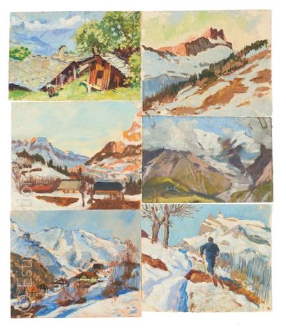 ATELIER PIERRE GATIER Pierre GATIER (1878-1944)

Paysages de montagne

Ensemble de...